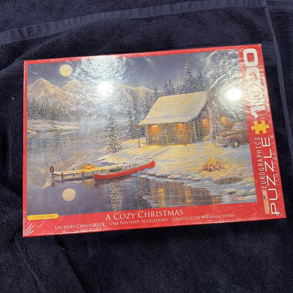 CHRISTMAS PUZZLE: Sealed Eurographics 1000 Piece Jigsaw Holiday Cozy Christmas